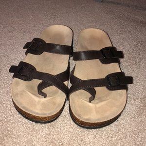 strappy shoes with toe hole size:10.5